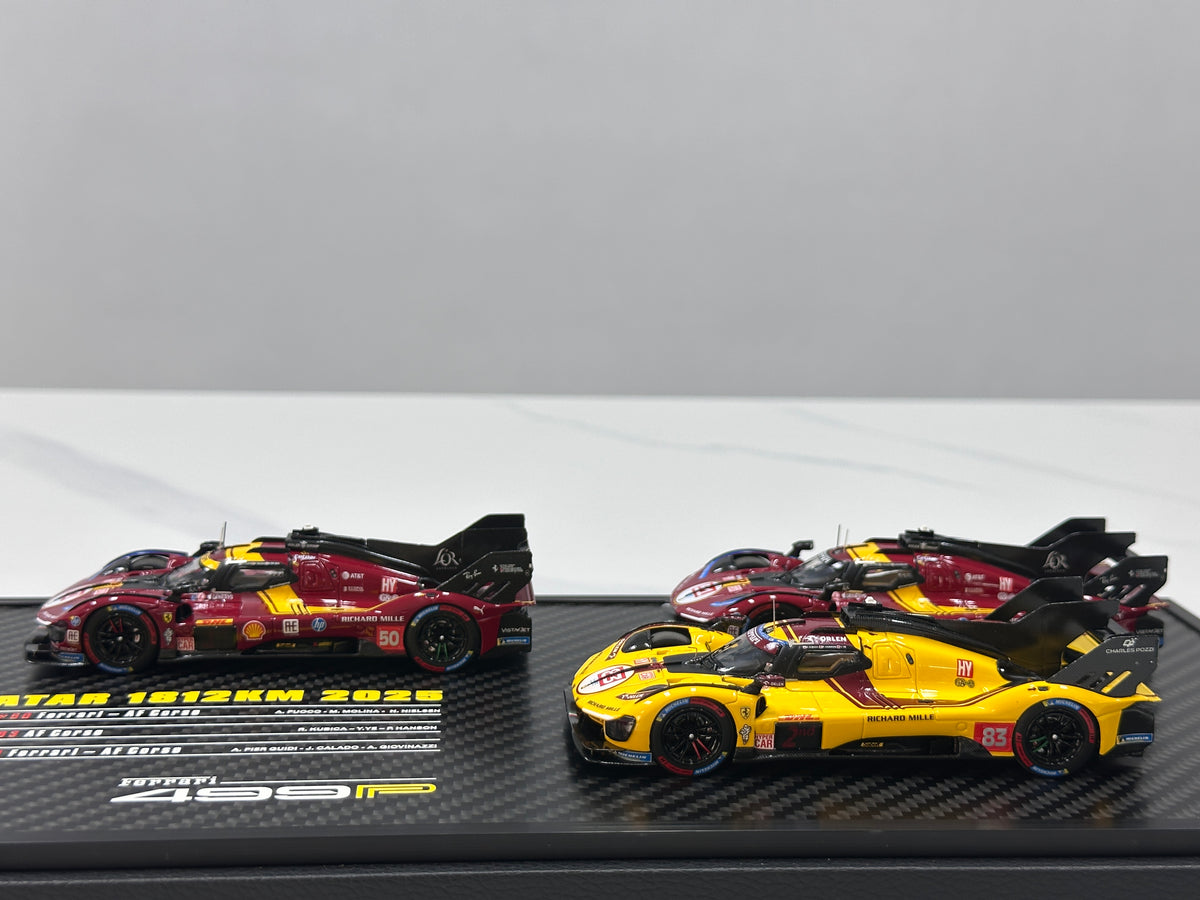 BBR 1/43 Ferrari 499P Set Qatar 2025 set with 3 models - car n. 51 - n. 83 - n. 50 BBRC319SET