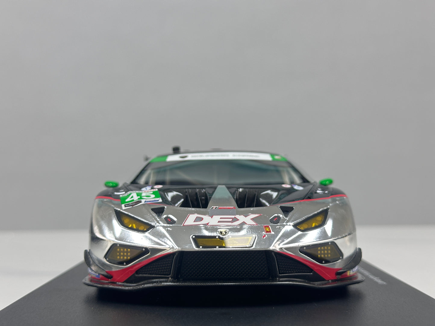 Topspeed 1/18 Lamborghini Huracán GT3 EVO2 #45 DEX Wayne Taylor Racing Silver/Black Livery TS0655