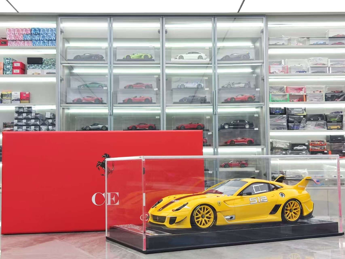 CE 1/18 Ferrari 599 XX EVO #512 Yellow Resin Model Car JS-CE022