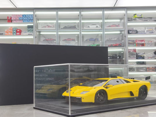 GL 1/12 Lamborghini Diablo GTR Yellow Simulation Model Car JS-GL003