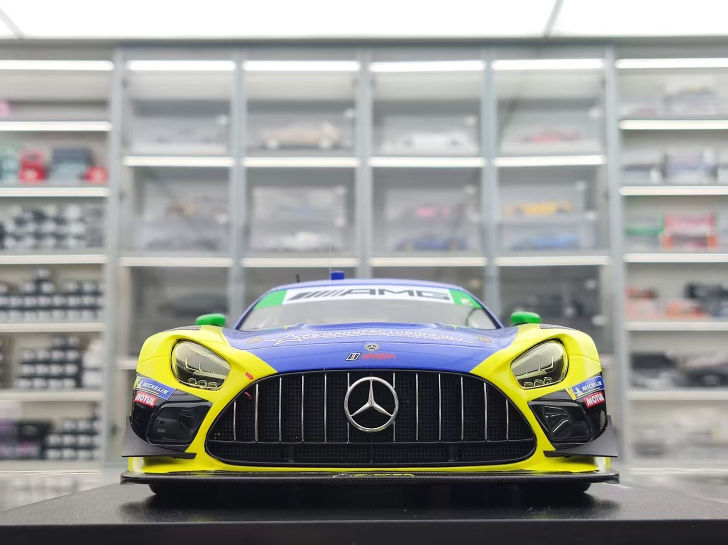 Topspeed 1/18 Mercedes-AMG GT3 EVO #80 Lone Star Racing Blue and Yellow Livery TS0676