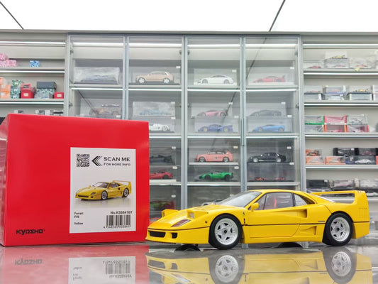 Kyosho 1/18 Ferrari F40 Yellow Alloy Fully Open 08416Y