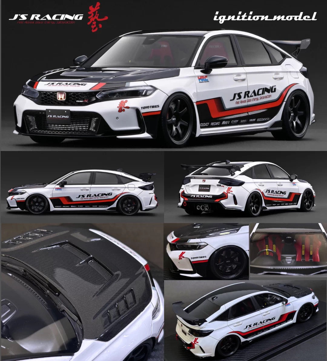 IG 1/18 Honda Civic Type-R J'S Racing FL5 Resin IG3933