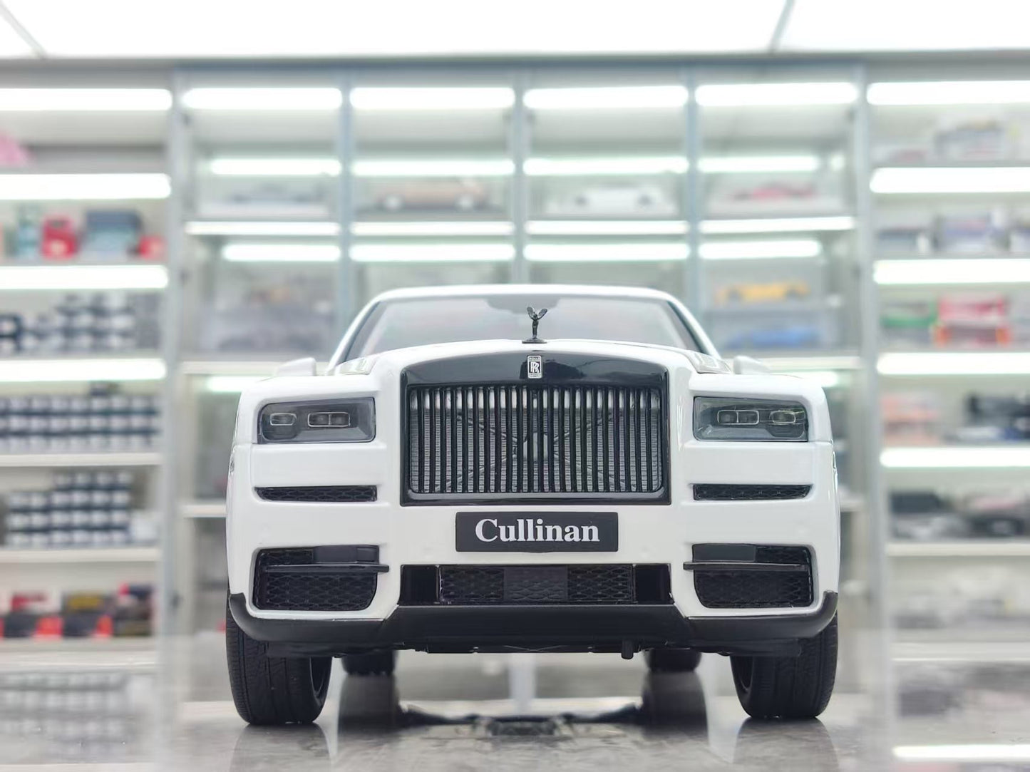 ZP 1/18 Rolls-Royce Cullinan BB Fishing Seat Edition, Leather Suitcase Version, Metallic White ZP112