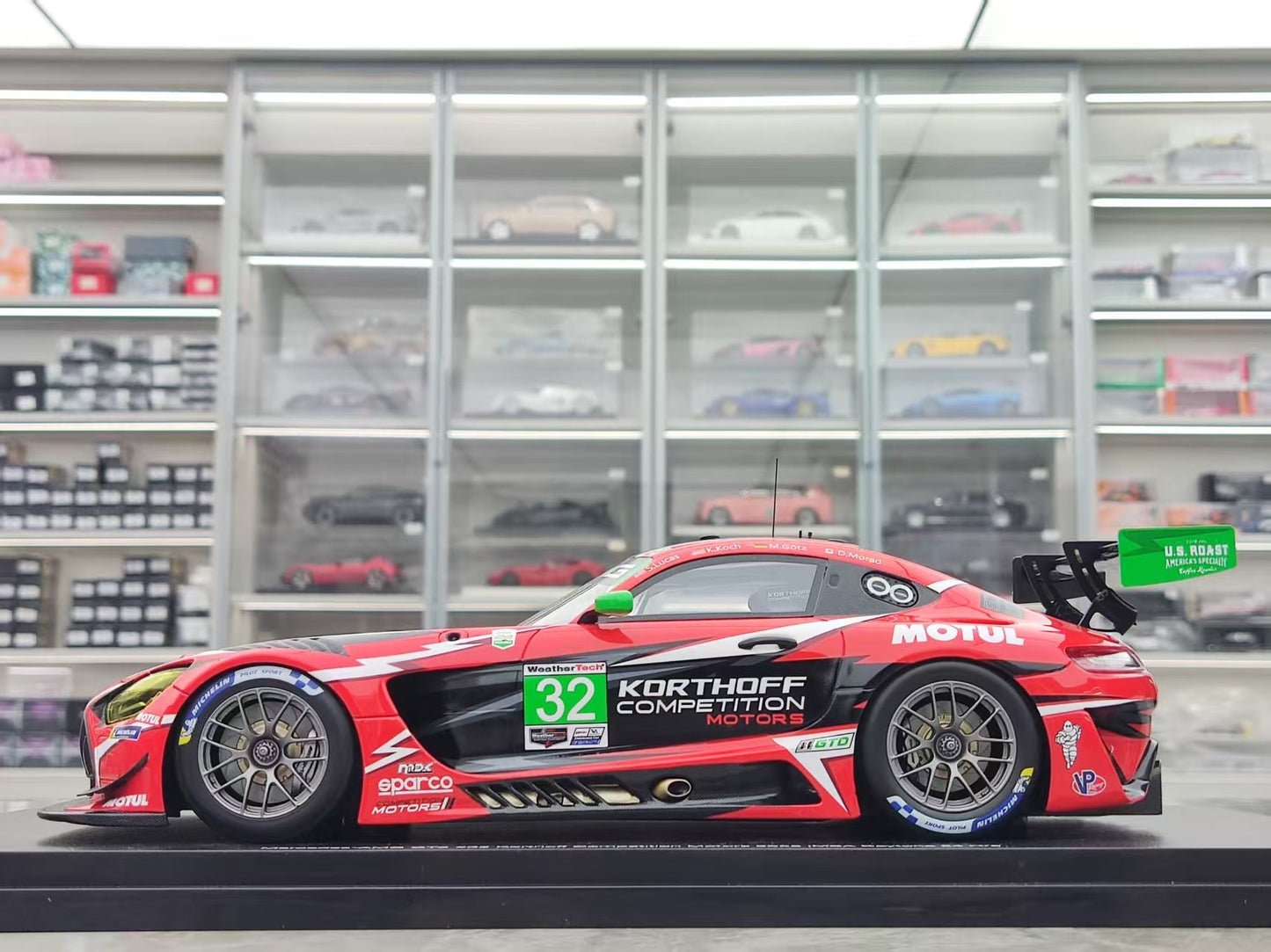 Topspeed 1/18 Mercedes-AMG GT3 EVO #32 Korthoff Competition Motors, Red Livery TS0628