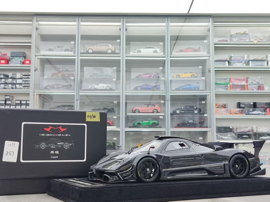 HH Model 1/18 Pagani Zonda R & Evolution Specials Black Carbon HH456