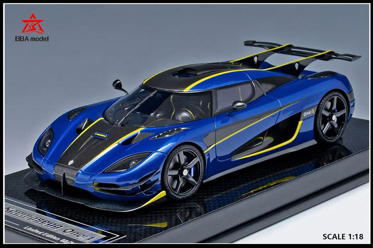BBA Model 1:18 Koenigsegg One:1 Limited Edition Resin Supercar Model