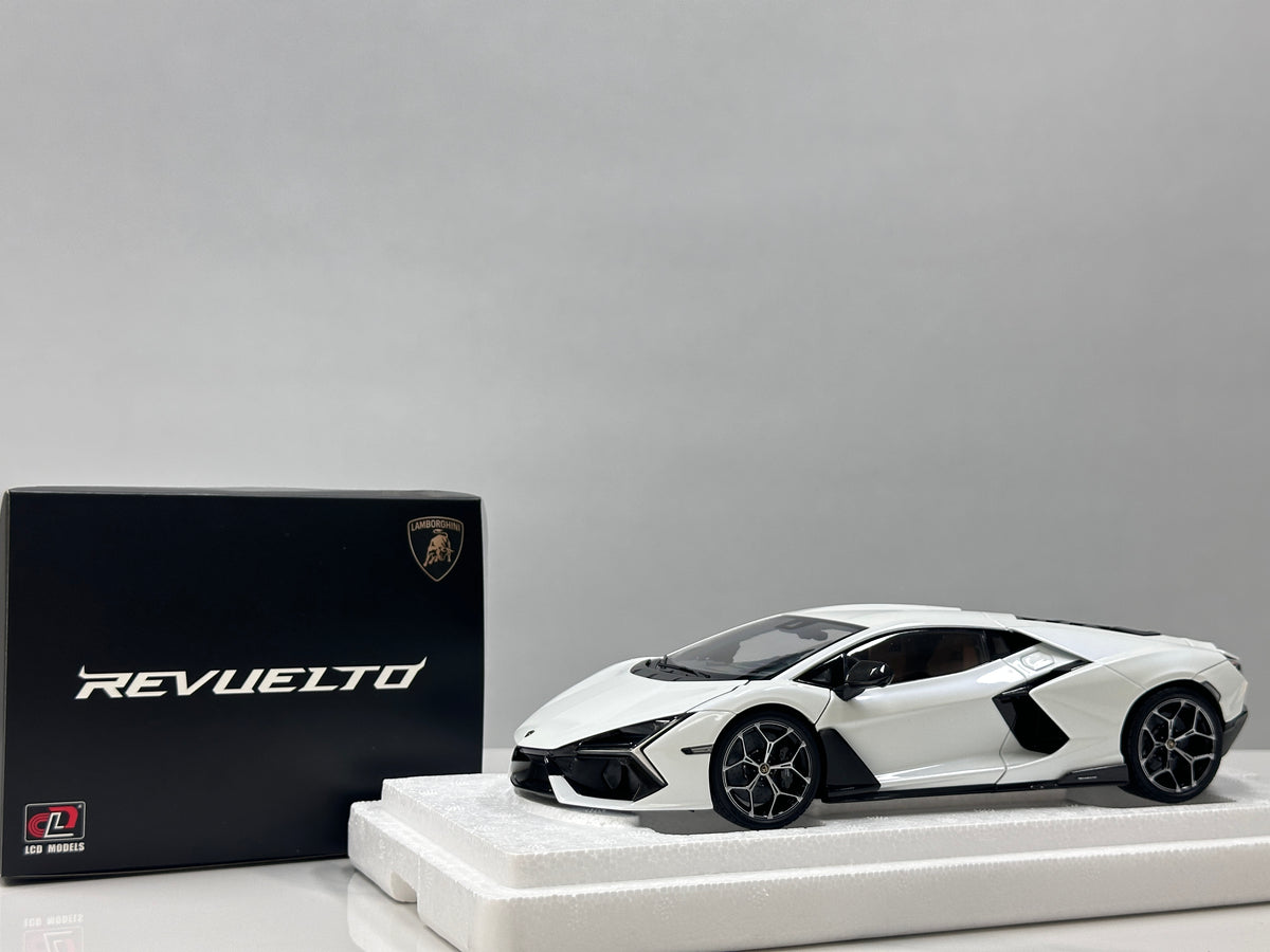LCD 1/18 Lamborghini Revuelto – Die-cast Model with Fully Opening Parts – White (LCD18026-WH)