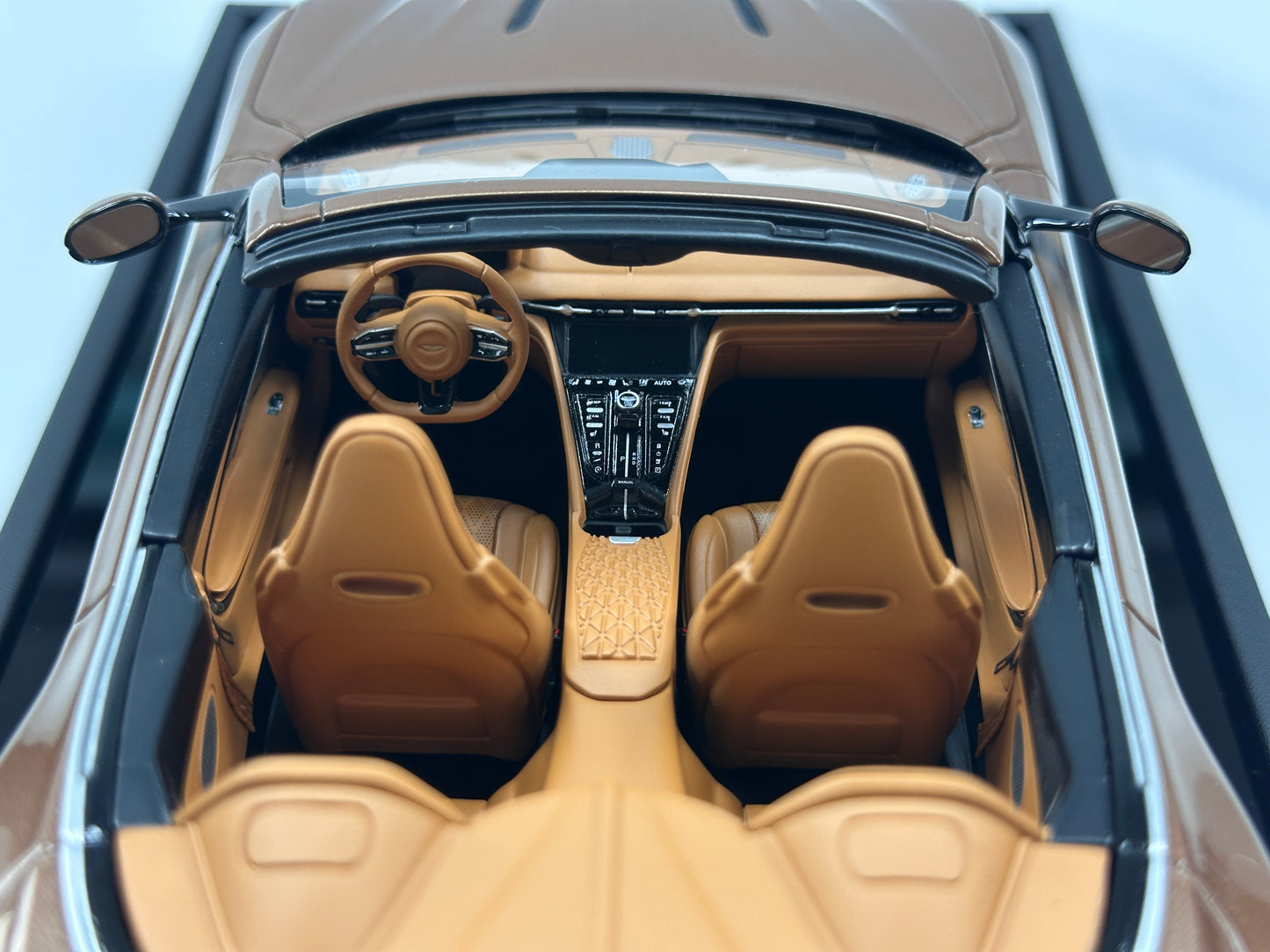 Xiaoguang Model & MotorHelix 1/18 Aston Martin DB12 Volante Convertible – Glamour Copper (MH386)
