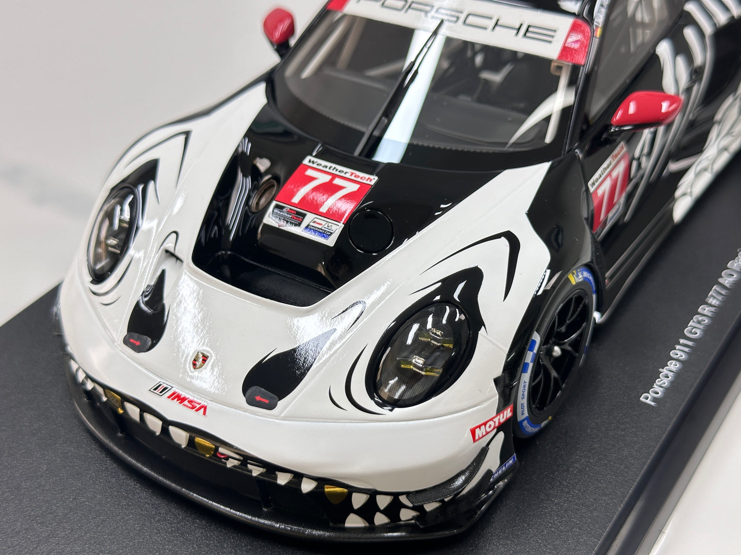 Topspeed 1/18 Porsche 911 GT3 R #77 AO Racing 2025 IMSA Petit Le Mans Skeleton Dragon Livery TS0651