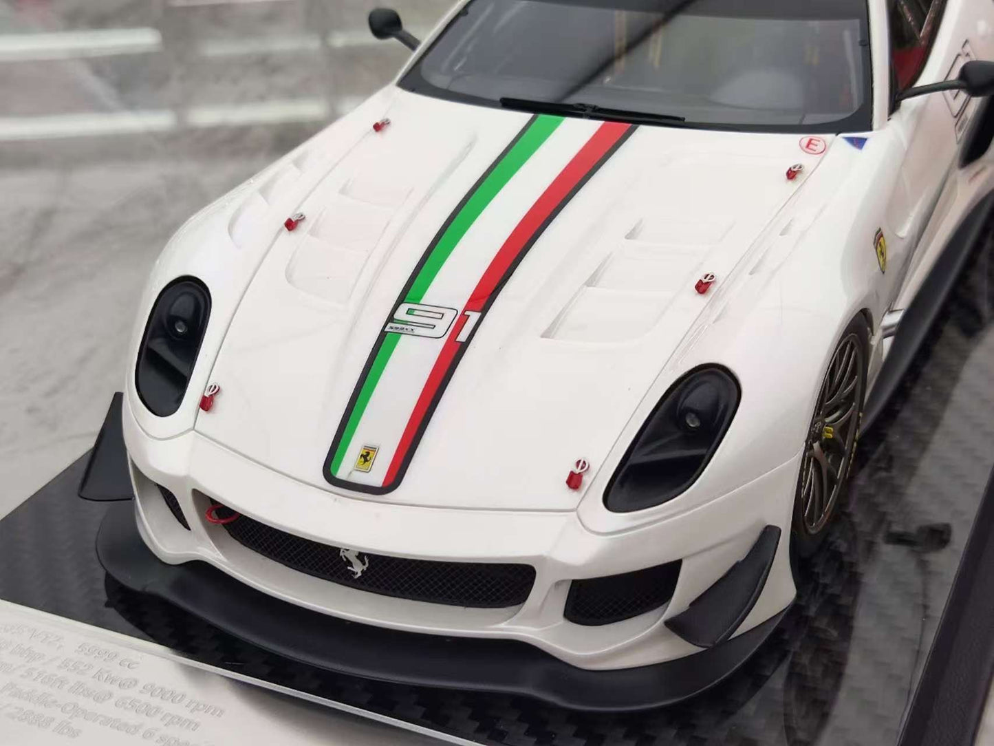 CE 1/18 Ferrari 599 XX EVO #91 White Resin Model JS-CE018