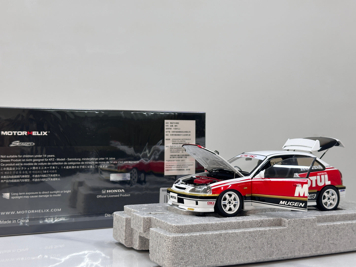 MOTORHELIX 1/18 Honda Civic Type R (EK9) Motor Decals MH359