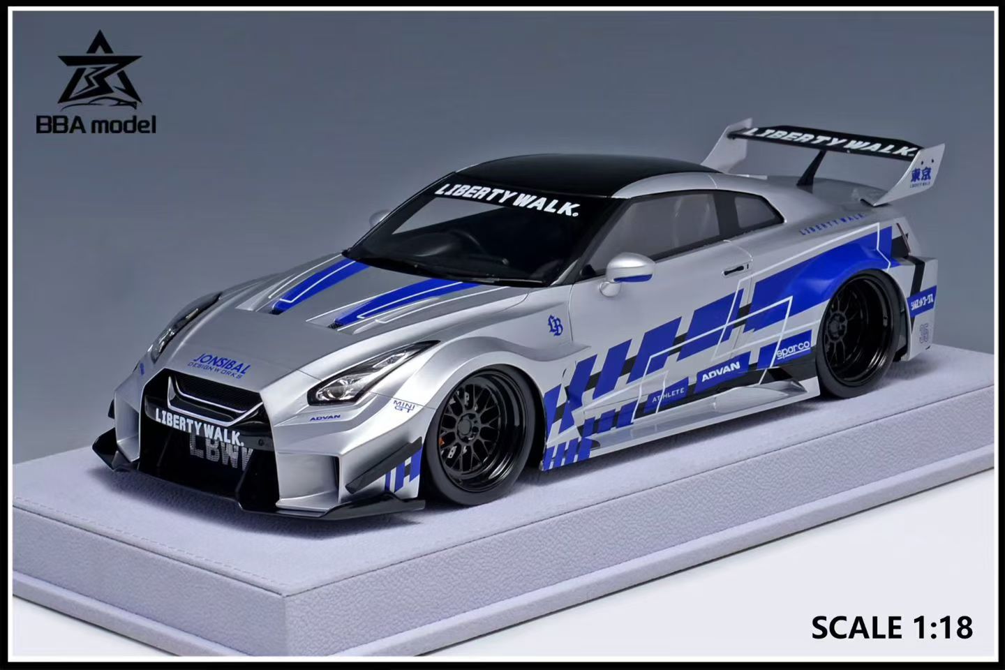 BBA Model 1/18 Nissan GTR 35GT-RR LBWK Limited Edition Resin Car Model