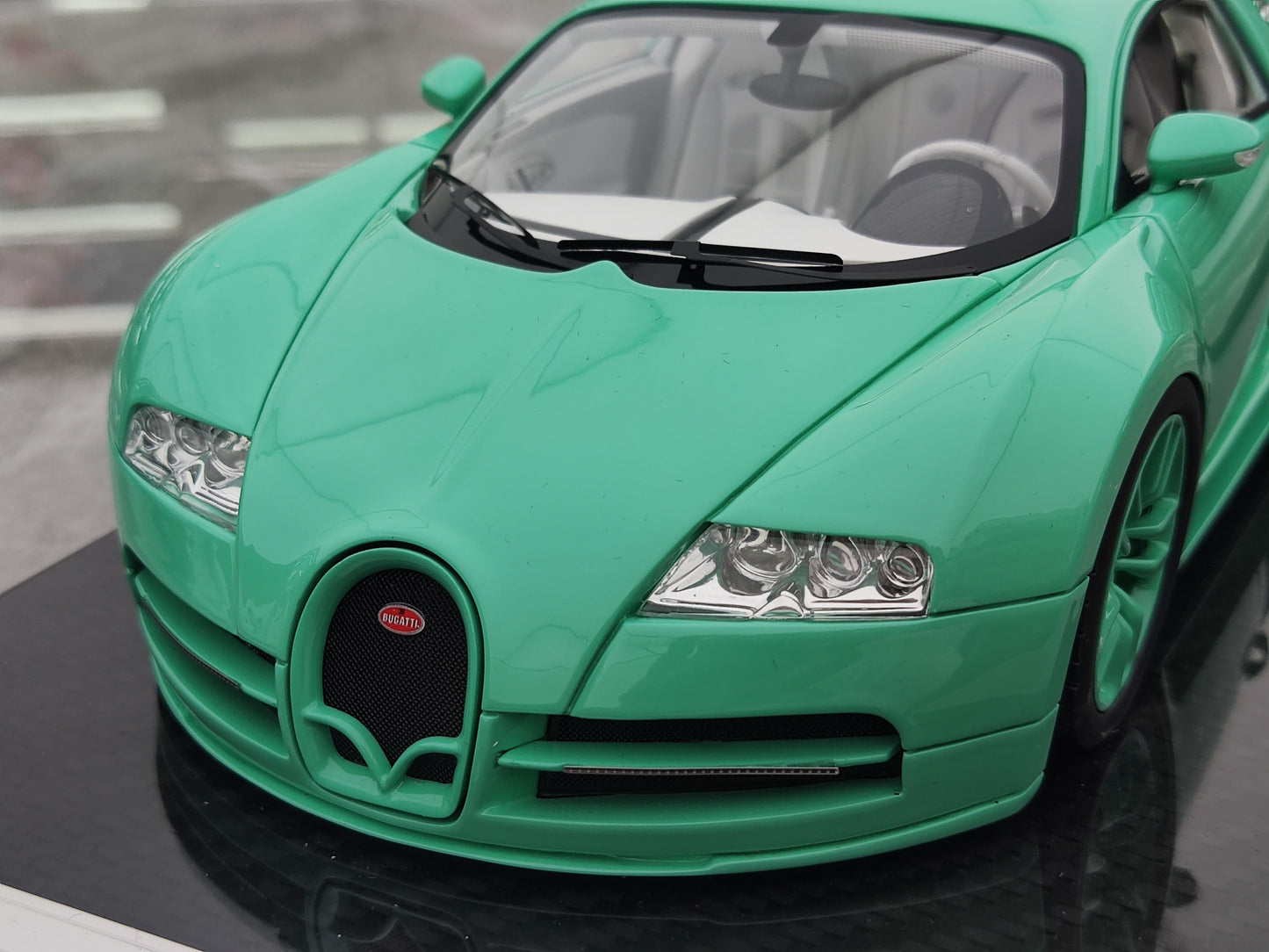 UU 1/18 Bugatti Veyron Tiffany Blue Model Car JS-UU001