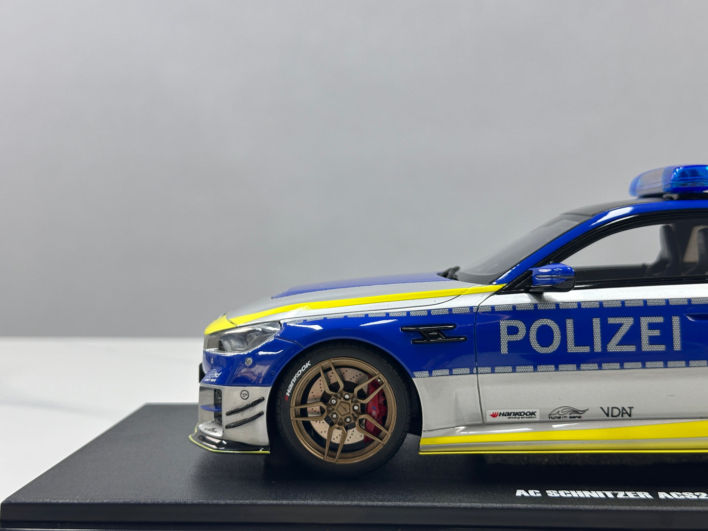GT Spirit 1/18 BMW AC Schnitzer ACS2 Sport POLIZEI 2024 Blue Silver Livery GT573