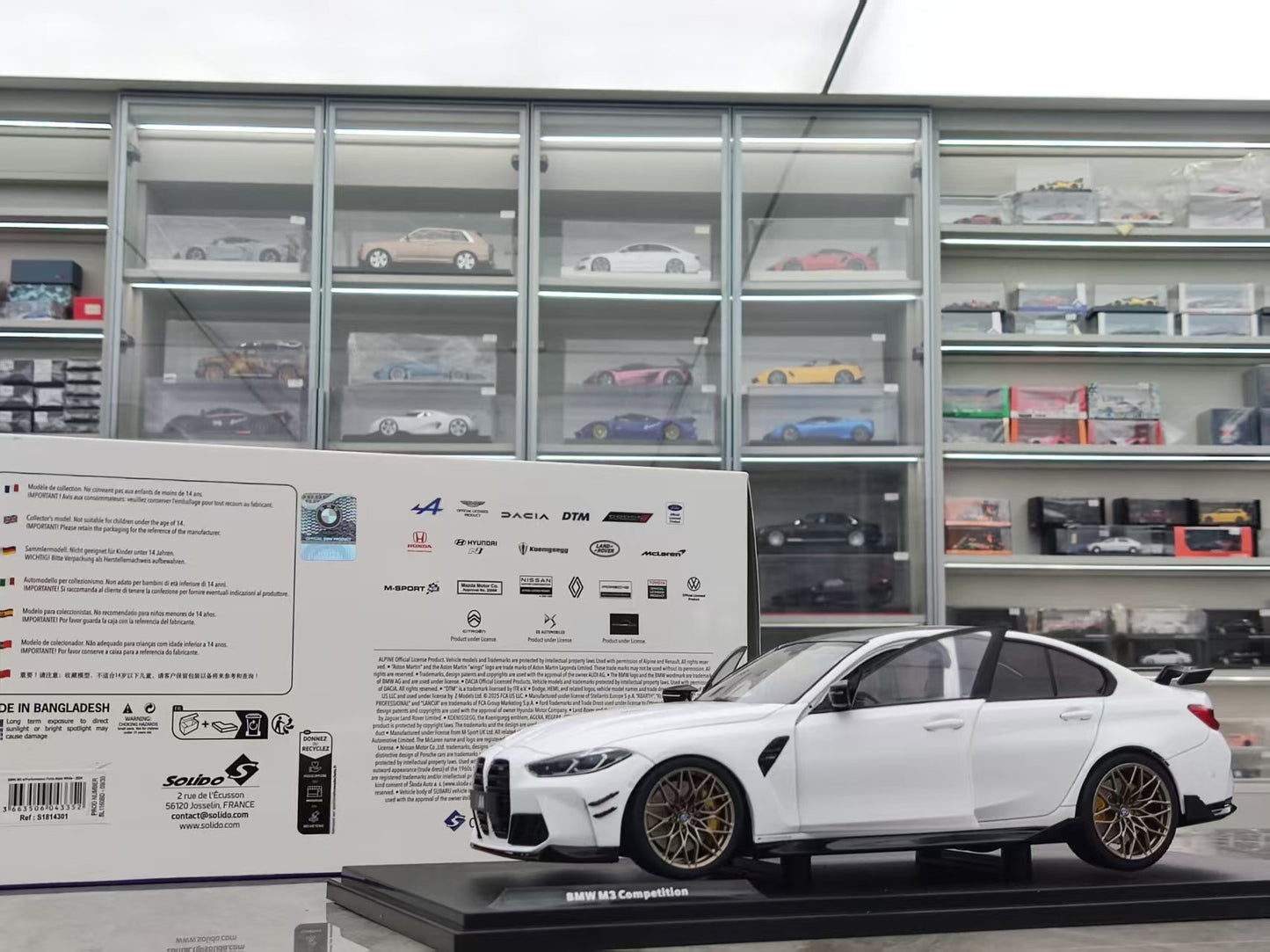Solido 1/18 BMW M3 (G80) Performance Parts Alpine Weiss Uni, White, S1814301