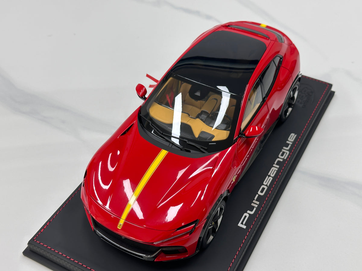 BBR 1/18 Ferrari Purosangue (Panoramic Roof Version) – Die-cast, Fully Opening – Standard Red Livery (HE180053B1DIE)