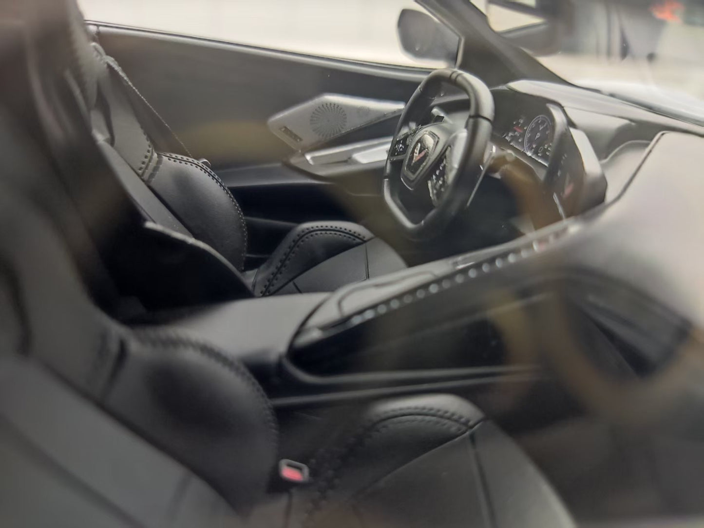 BBA MODEL 1/18 Scale Corvette C8 LB Widebody Modified, Battle Gray Weathered Finish, New Version BBA033