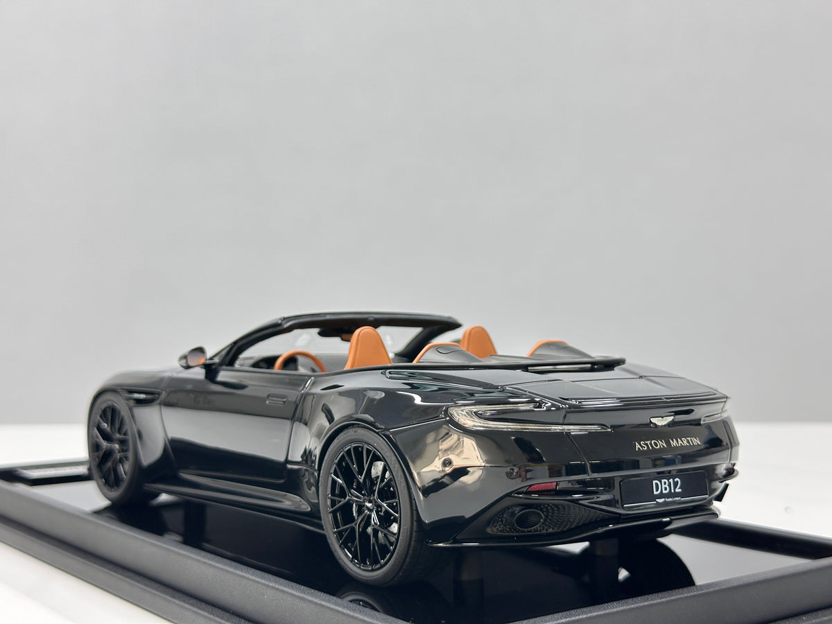 MOTORHELIX 1/18 Aston Martin DB12 Volante Convertible - Ink Black (MH398)