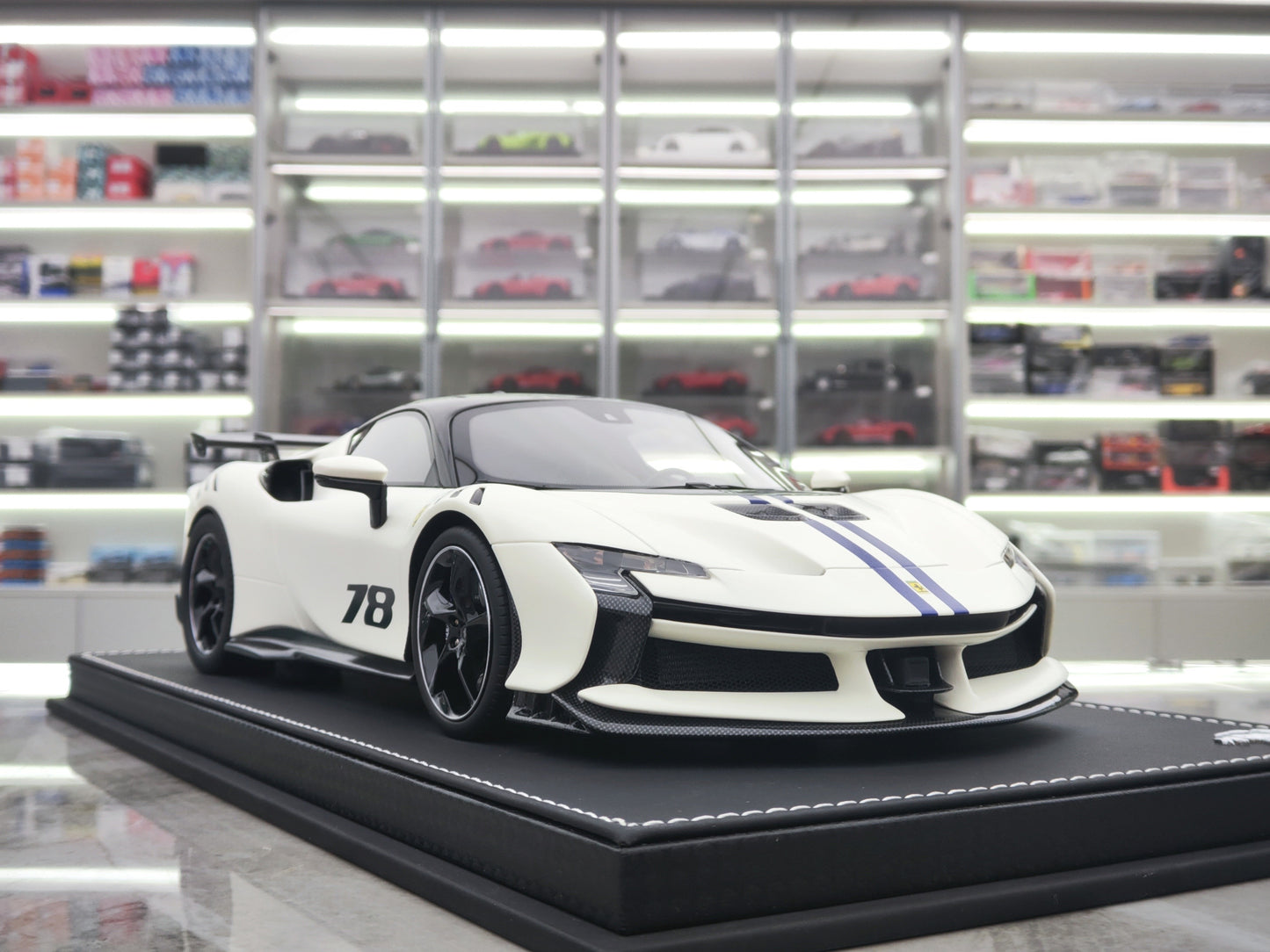 BBR 1/18 Ferrari SF90 XX Stradale White Simulated Car Model P18237P