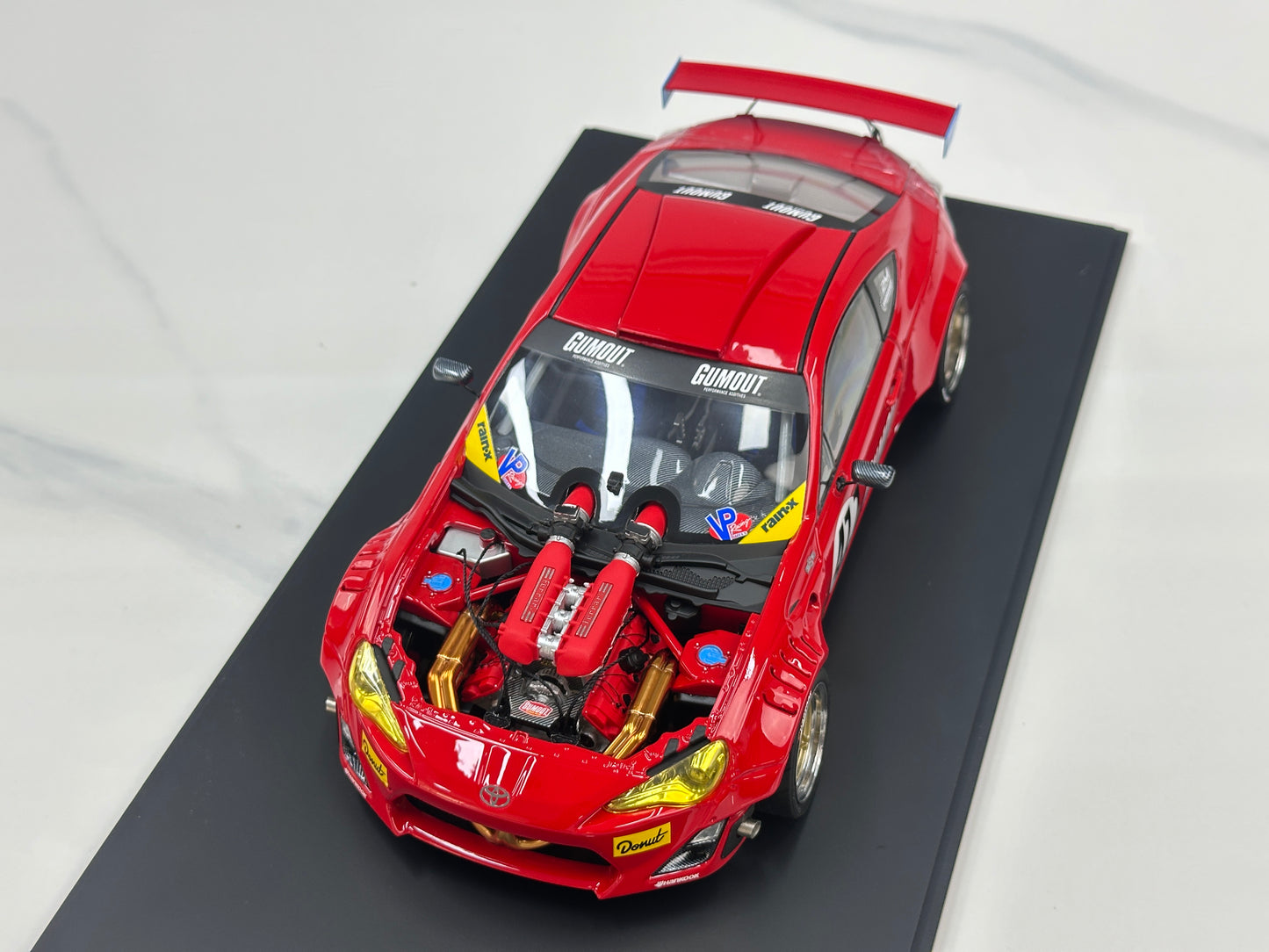 1/18 Ferrari 458 V8-swapped 86 (Red) – Factory Model 001