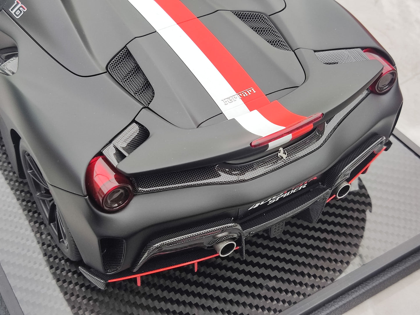 BBR 1/12 Ferrari 488 Pista Spider Leclerc Matte Black BBR1225CL
