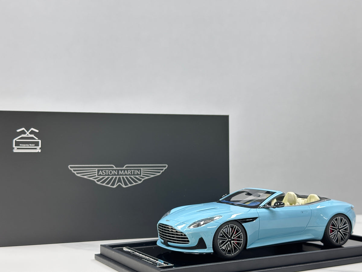 MOTORHELIX 1/18 Aston Martin DB12 Volante Convertible - Glass Blue (MH397)