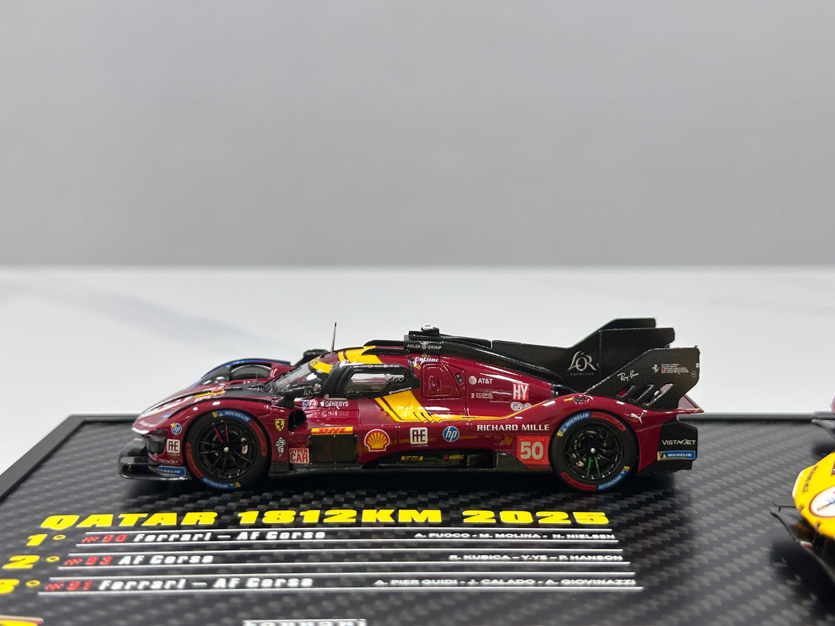 BBR 1/43 Ferrari 499P Set Qatar 2025 set with 3 models - car n. 51 - n. 83 - n. 50 BBRC319SET