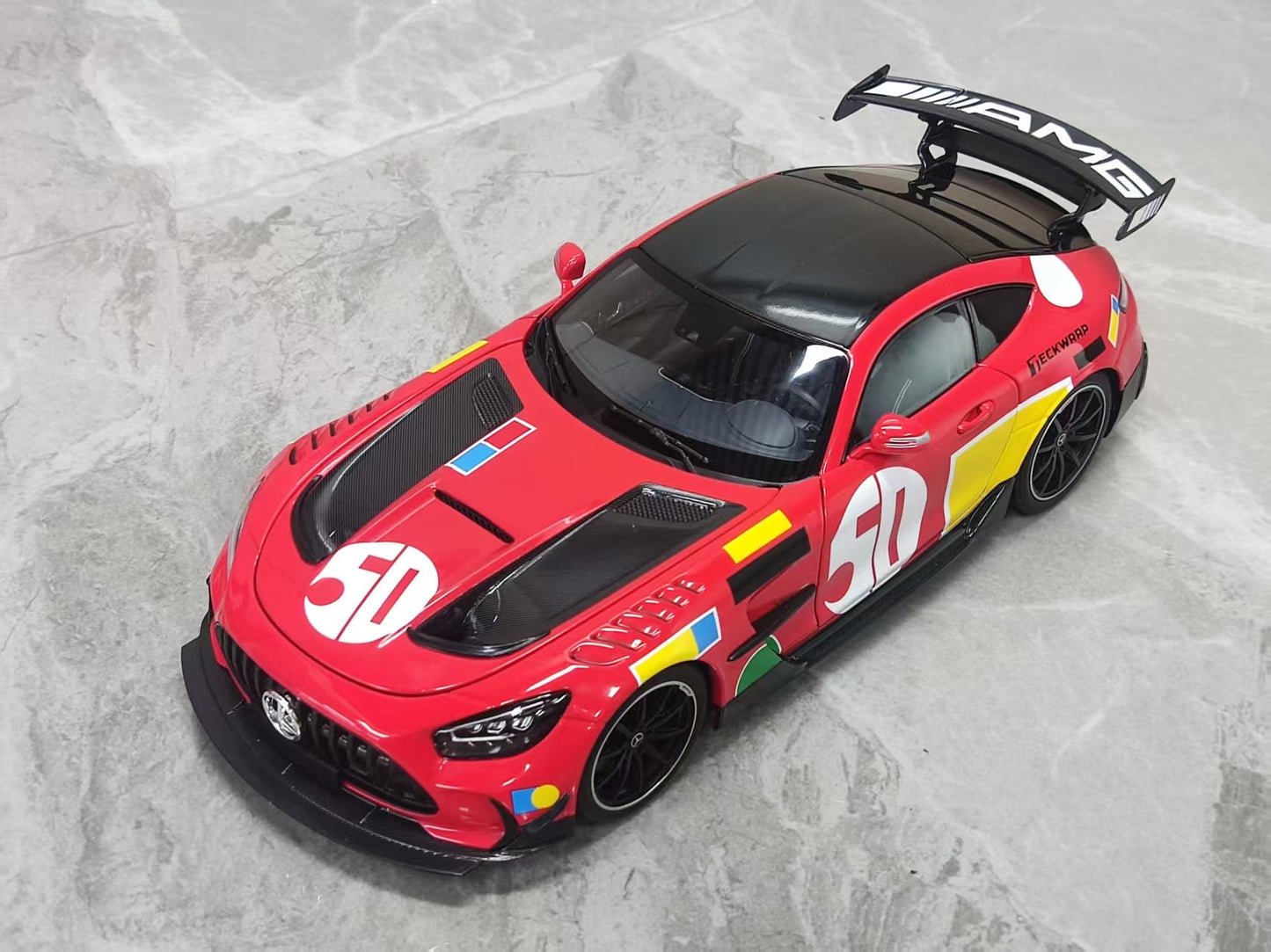 MINICHAMPS 1:18 Mercedes-AMG GT Black Series – Red with Livery (113032028)