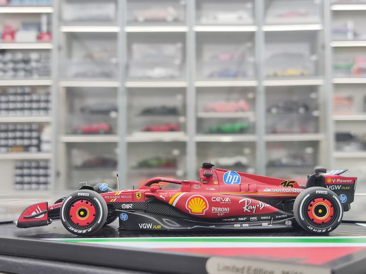 BBR 1/43 Ferrari SF24 Monza GP 2024 Leclerc Winner #16 Red BBRC307ASTCH