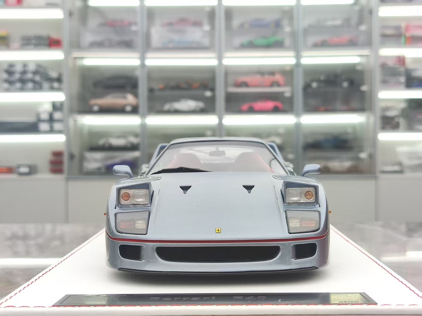 GL 1/18 Ferrari F40 Silver Gray Car Model JS-GL013