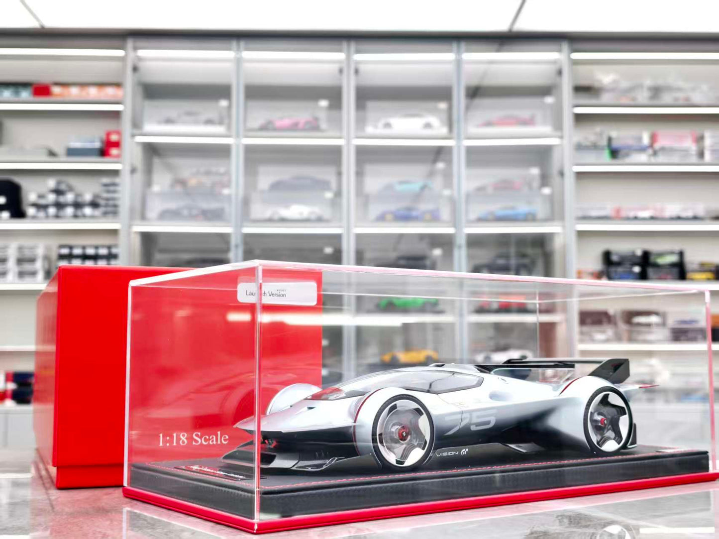 MR 1/18 Ferrari VGT Vision Gran Turismo Titanium Silver FE039A