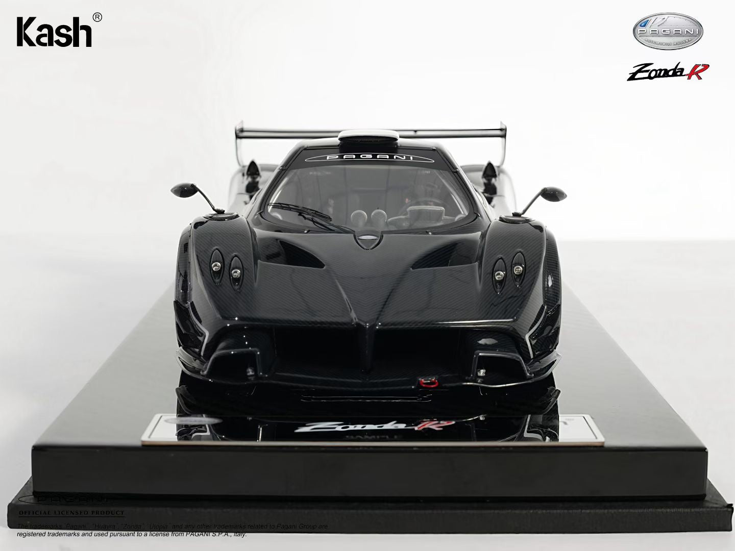 Kash Model 1/18 Pagani Zonda R Gloss Carbon Black Car Model