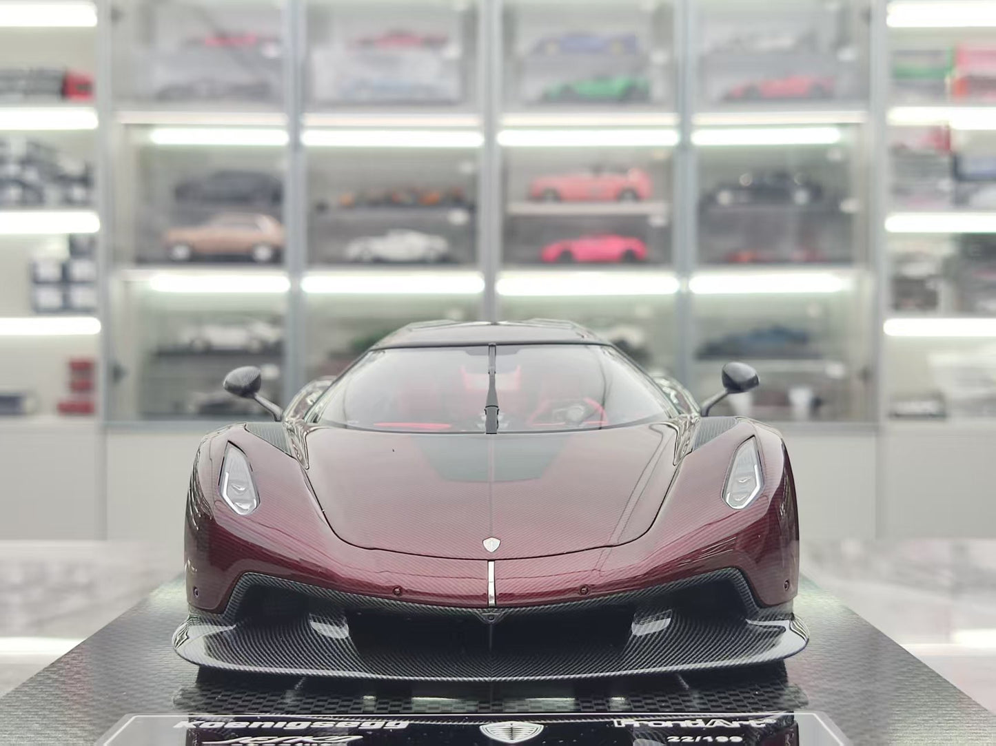 FRONTIART 1/18 Koenigsegg Jesko 7290 Absolut Red Carbon FA170