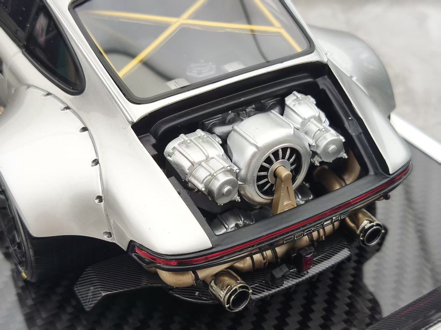 MCM 1/18 Porsche RWB 964 heavily modified GT Silver limited edition car model MCM020