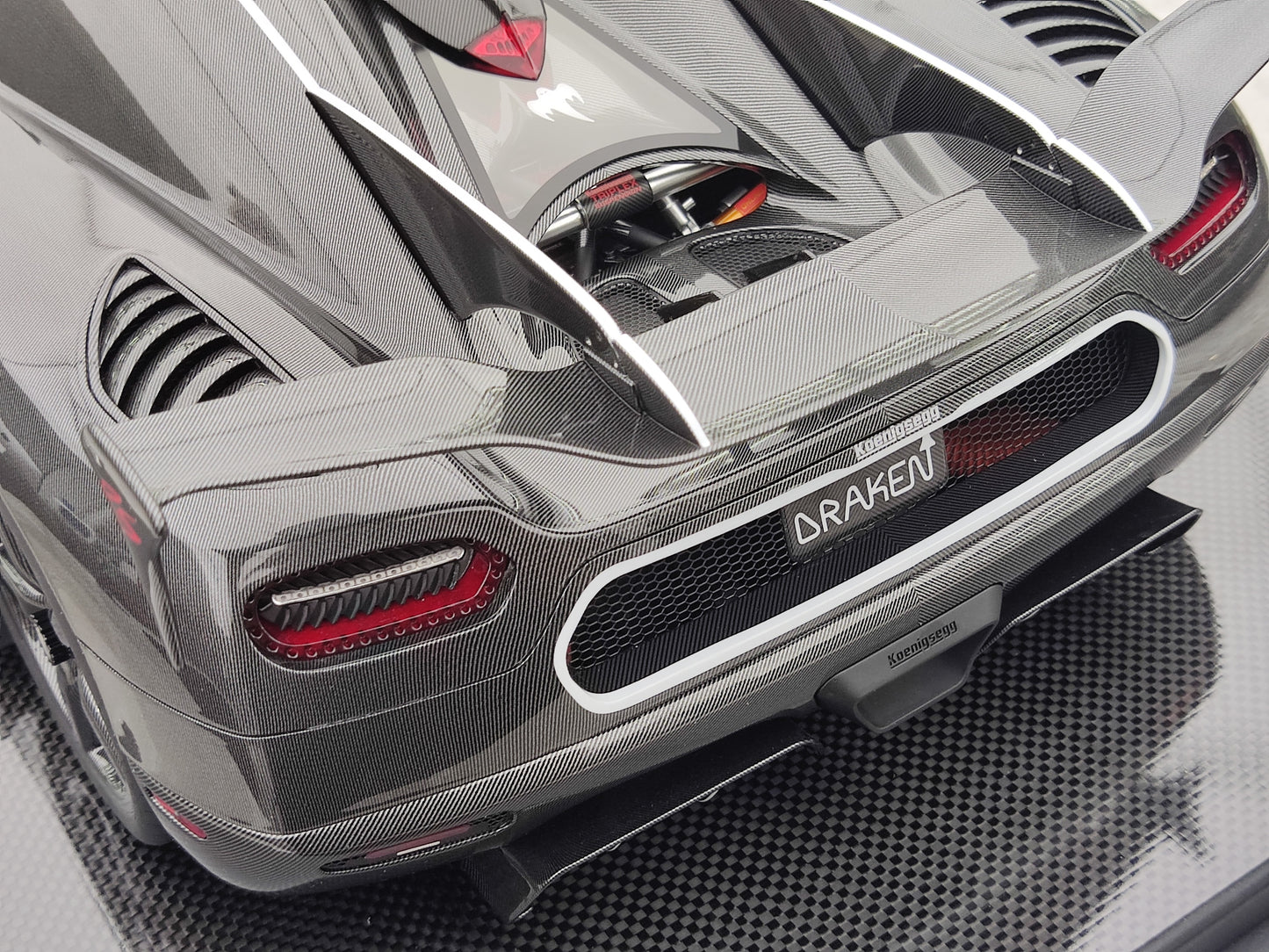 FRONTIART 1/8 Koenigsegg Agera RS Draken Full Carbon Limited Edition Model Car Collectible FA158