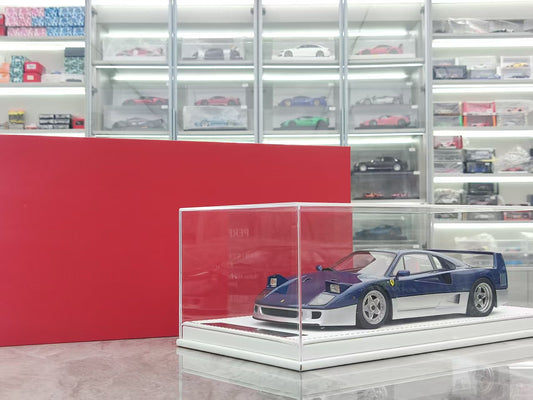 GL 1/18 Ferrari F40 Blue Carbon Fiber Model Car JS-GL016