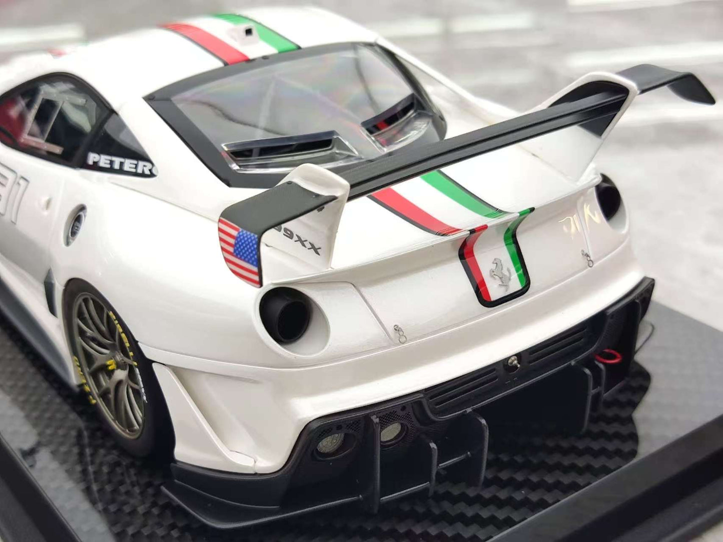 CE 1/18 Ferrari 599 XX EVO #91 White Resin Model JS-CE018