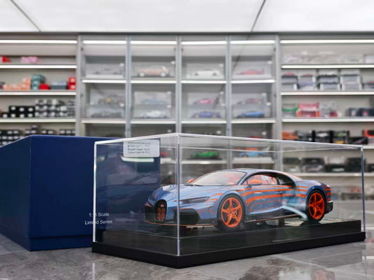 MR 1/18 Bugatti Chiron Super Sport, Silver Blue BUG012B