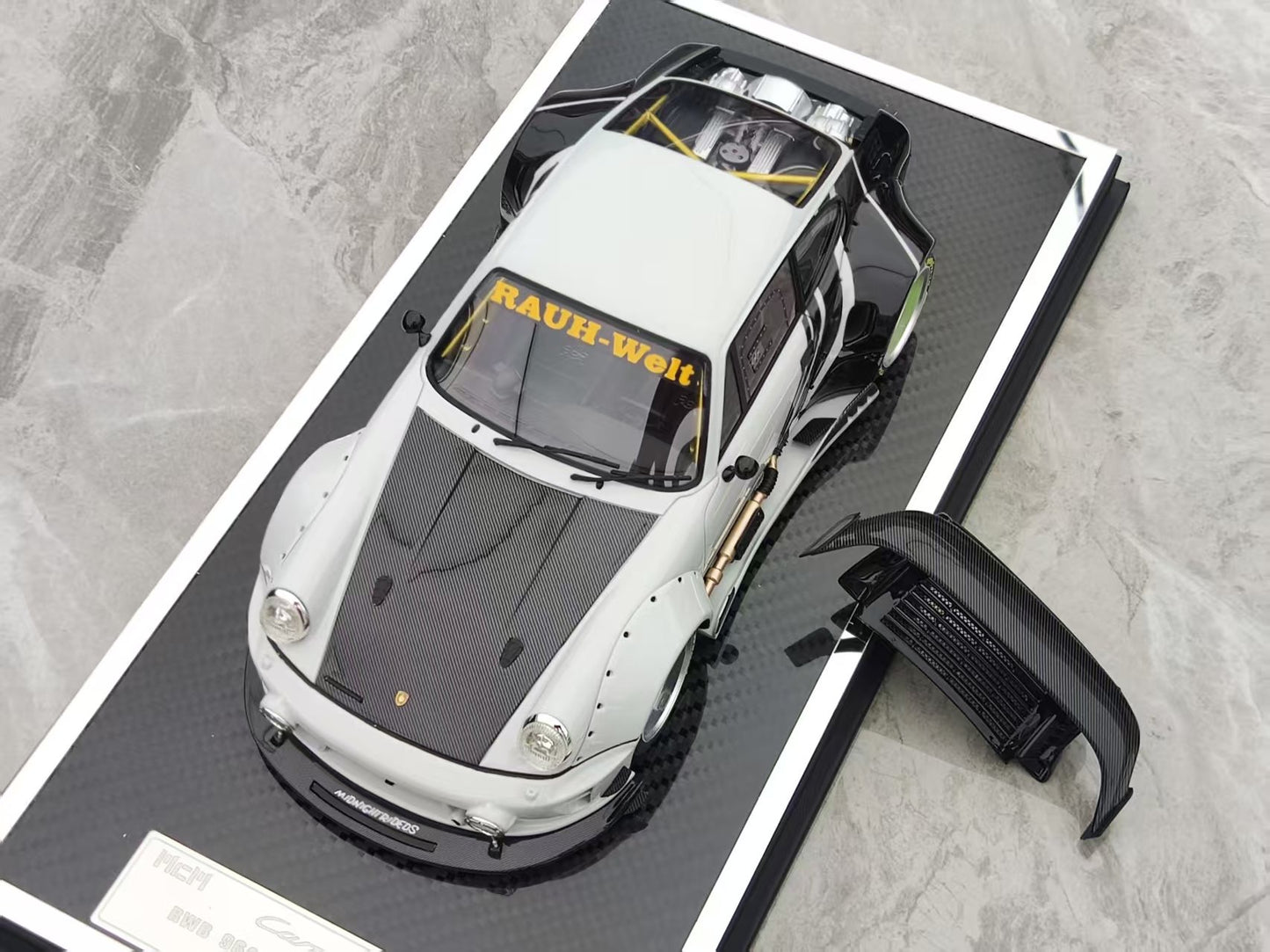 MCM 1/18 Porsche RWB 964 heavily modified Cyberpunk White Limited Edition Car Model MCM019