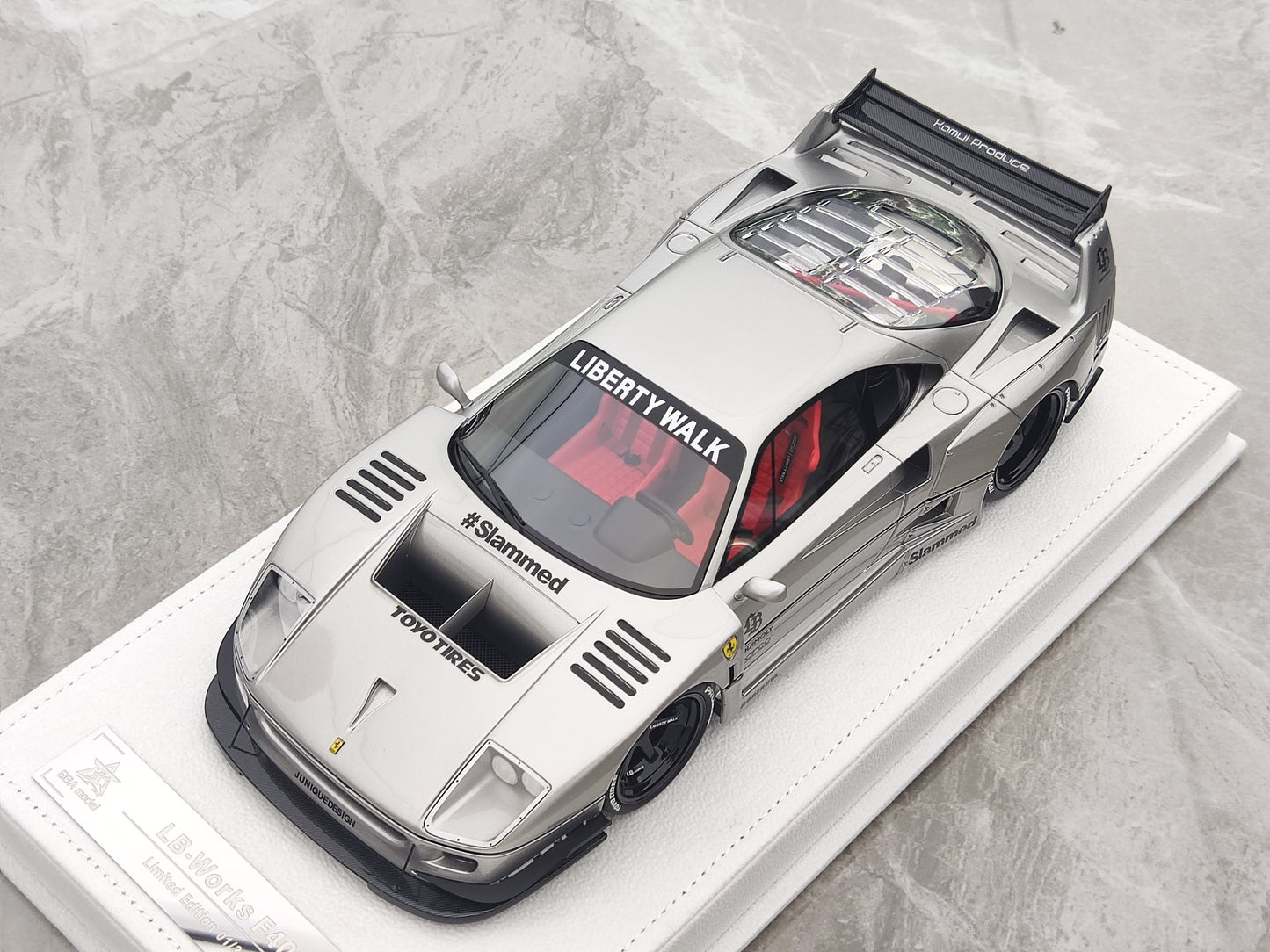 BBA MODEL 1/18 Ferrari F40 Tungsten Steel Silver Limited Edition Car Model BBA014