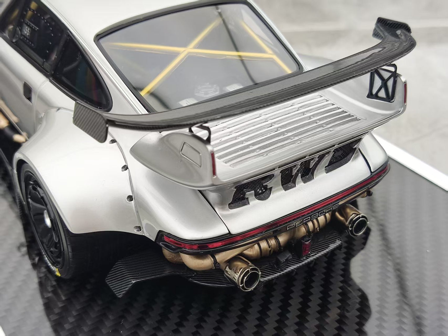 MCM 1/18 Porsche RWB 964 heavily modified GT Silver limited edition car model MCM020