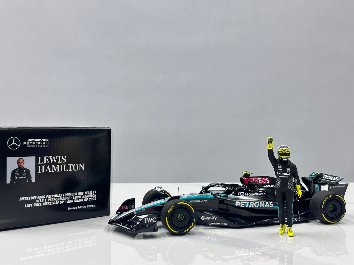 MINICHAMPS 1/18 Mercedes-AMG PETRONAS Formula One Team F1 W15 E Performance (Black & Green Livery) 110242444
