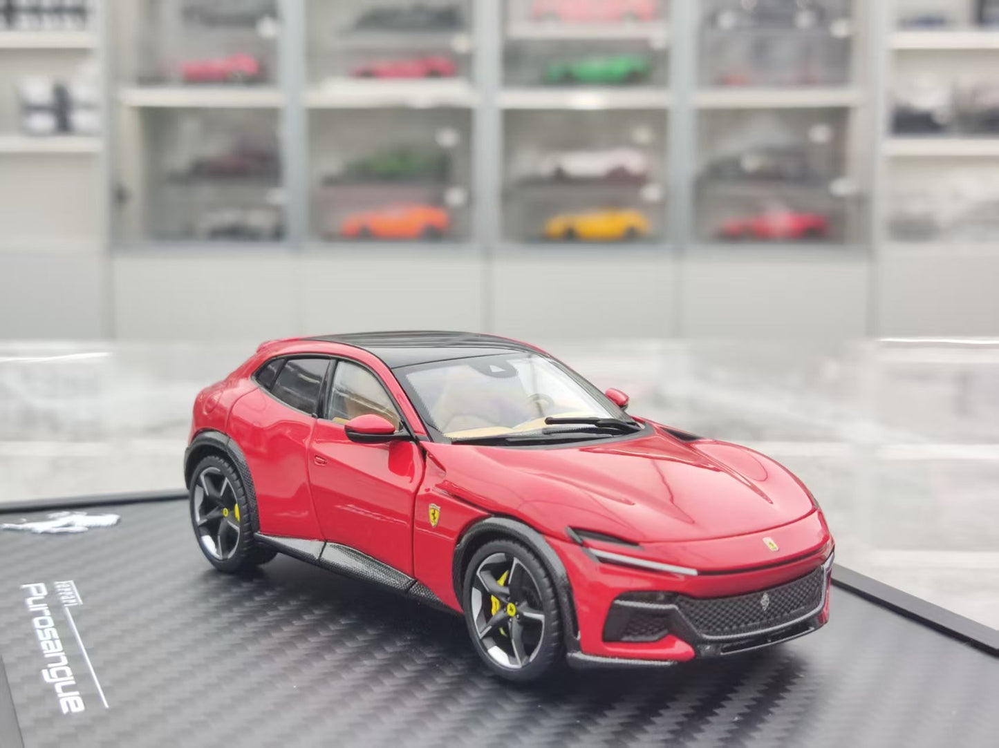 BBR 1/43 Ferrari Purosangue Panoramic Sunroof Version, Standard Red HE43002BST