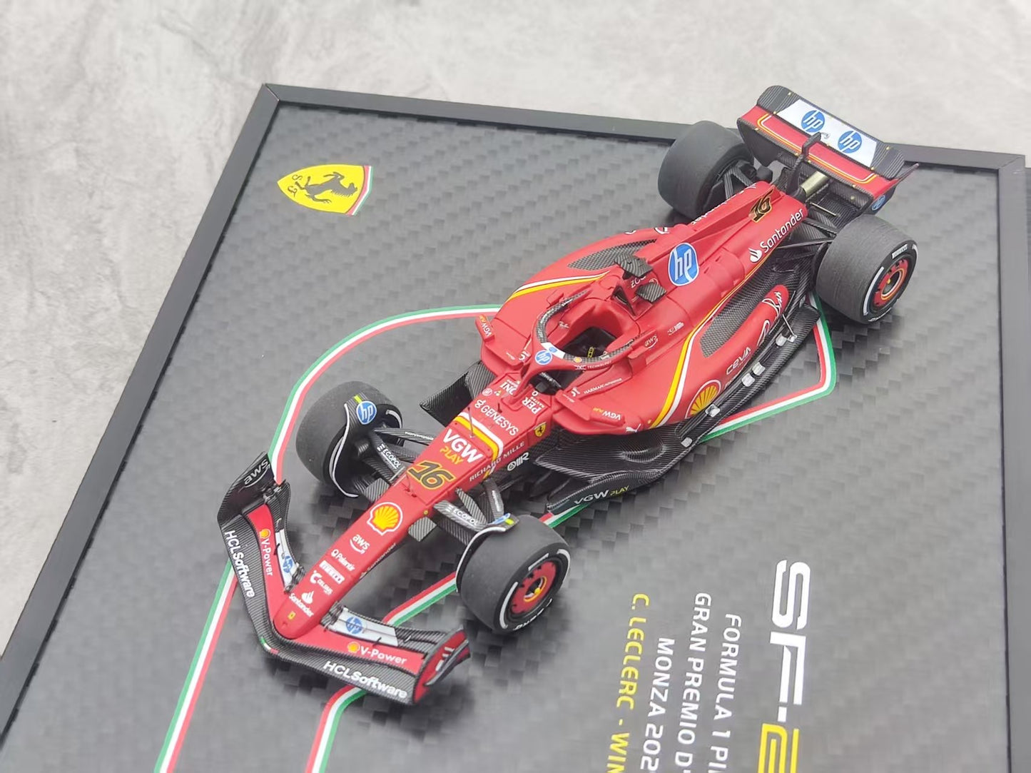 BBR 1/43 Ferrari SF24 MONZA GP 2024 LECLERC WINNER 16# Red BBRC307ACOFCH