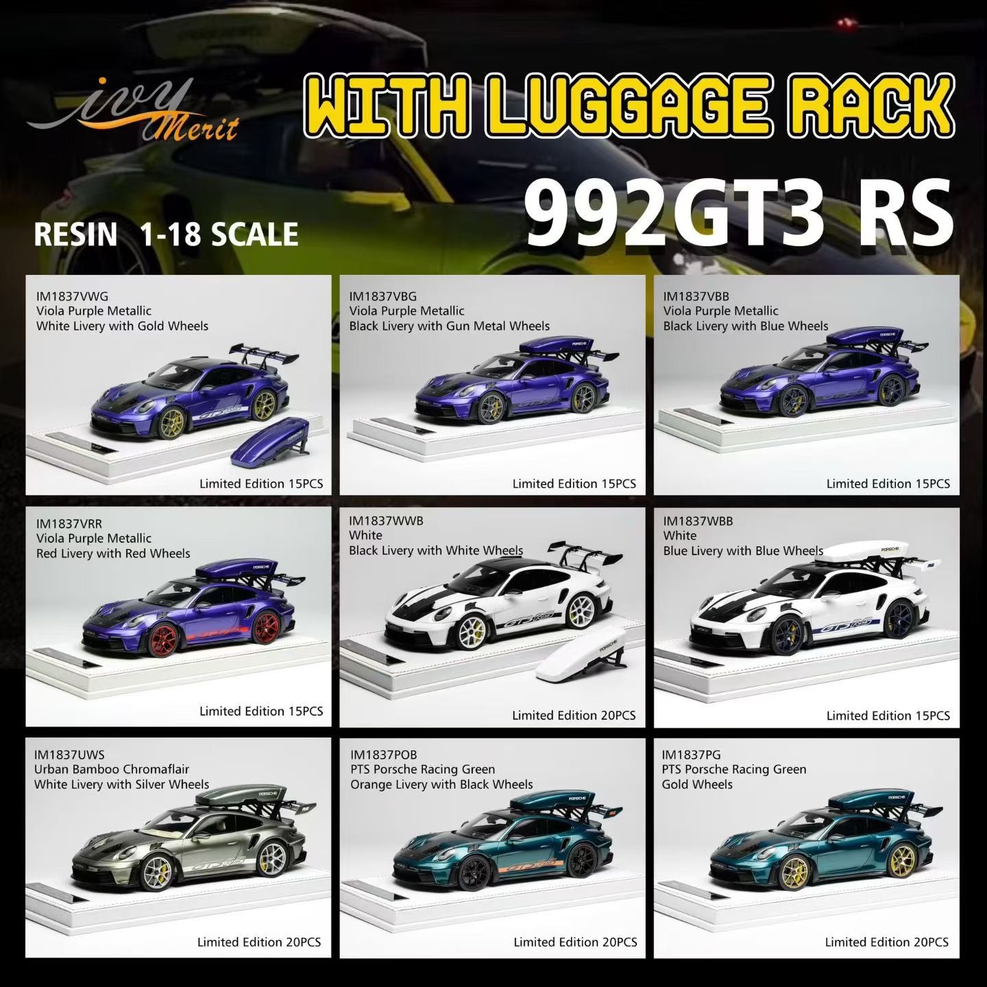 IVY 1/18 Porsche 992 GT3RS