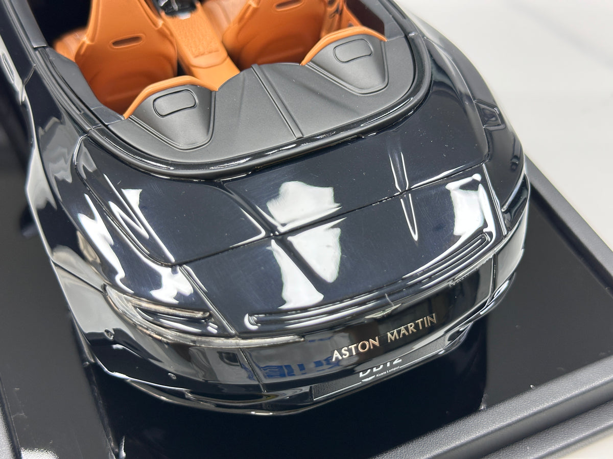 MOTORHELIX 1/18 Aston Martin DB12 Volante Convertible - Ink Black (MH398)