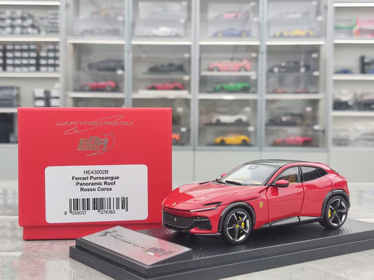 BBR 1/43 Ferrari Purosangue with panoramic sunroof, Racing Red (HE43002B)