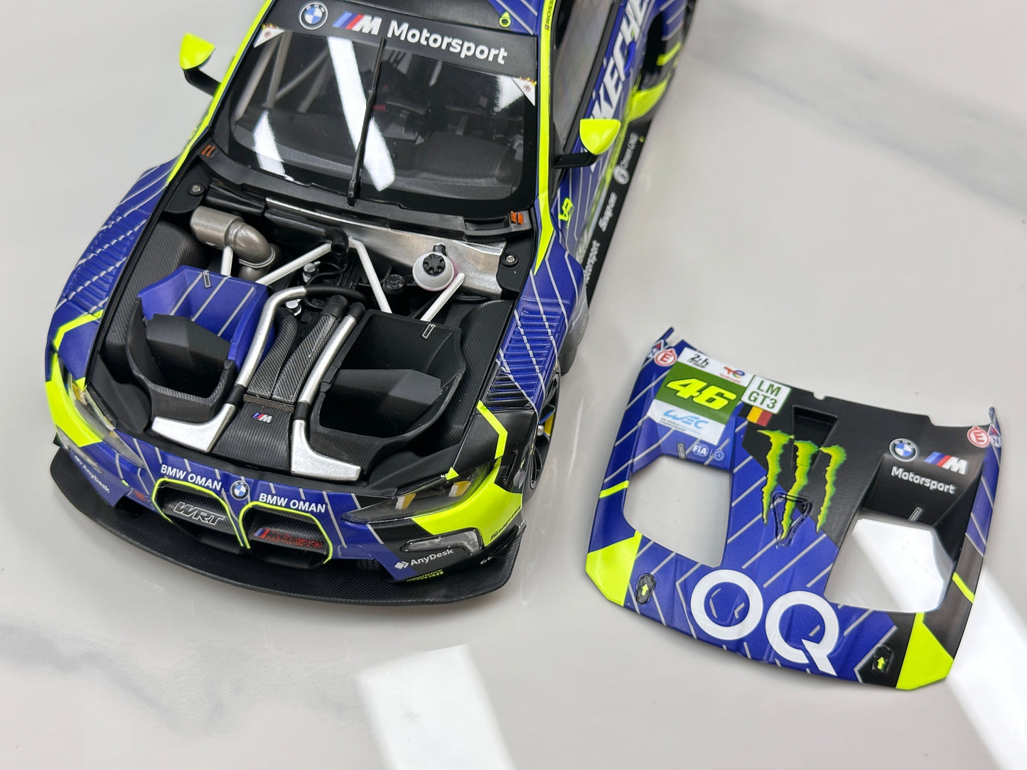 MINICHAMPS 1/18 BMW M4 GT3 EVO Team WRT 24H Le Mans 2025 Blue/Yellow Livery 110252346