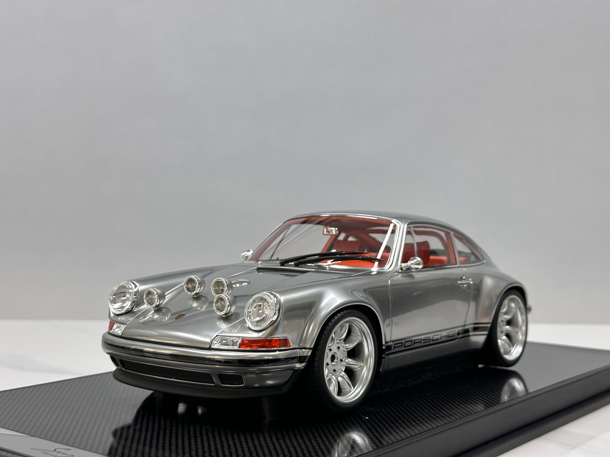 IVY 1/12 Porsche Singer, Matte Chrome with White Wheels IVY249
